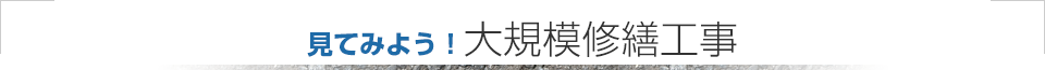 見てみよう！大規模修繕工事